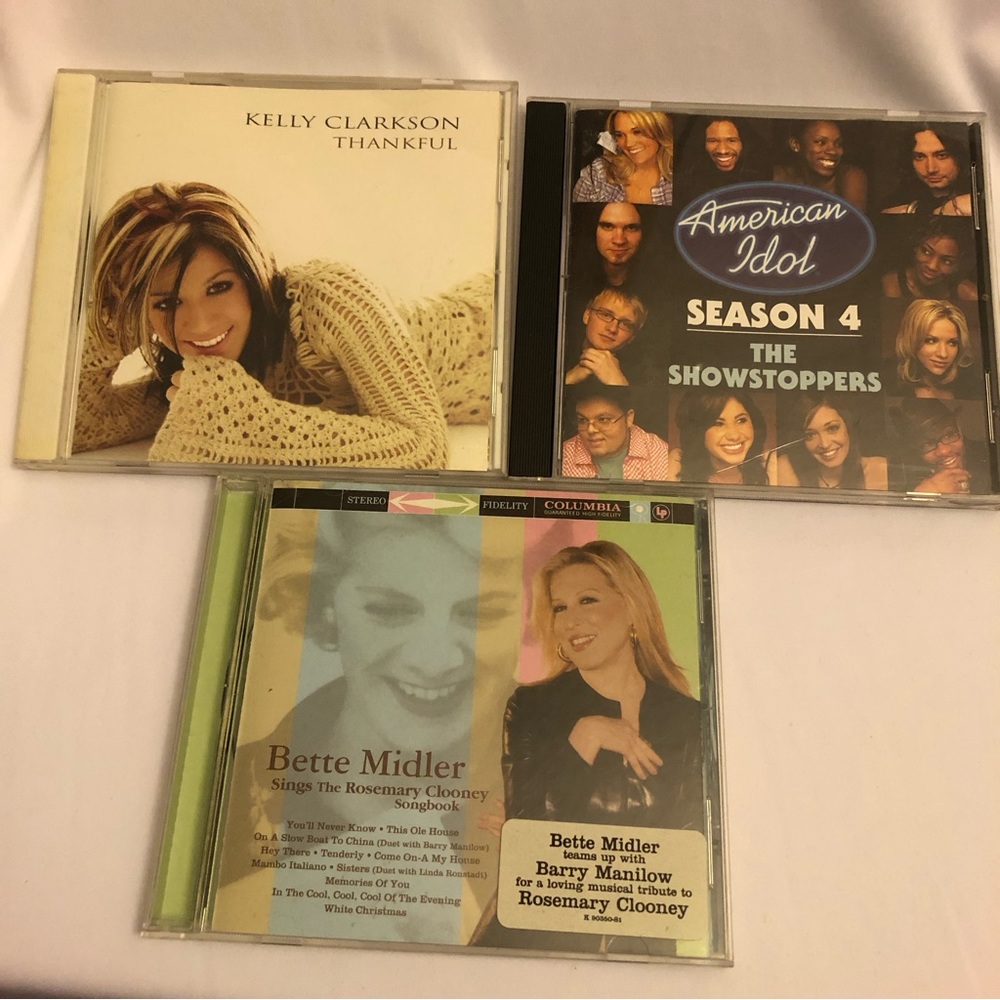 CD’s of Kelly Clarkson - American Idol - Bette Midler Sings Rosemary Clooney.